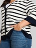 Loose Fit Cardigan mit Streifenmuster