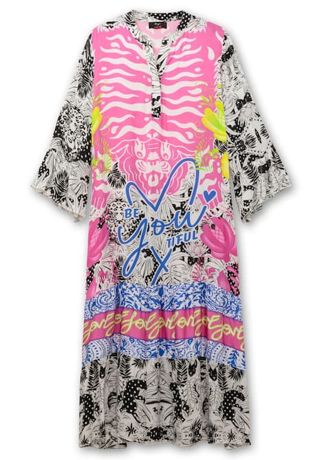 Maxikleid 3/4-Arm Sonstiges Muster