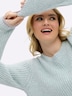 Pullover Langarm Grobstrick, Metallisierende Fasern Uni