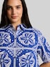 Loose Fit Bluse mit Leinenanteil