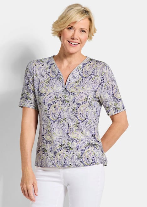 Viskoseshirt mit Paisley-Muster