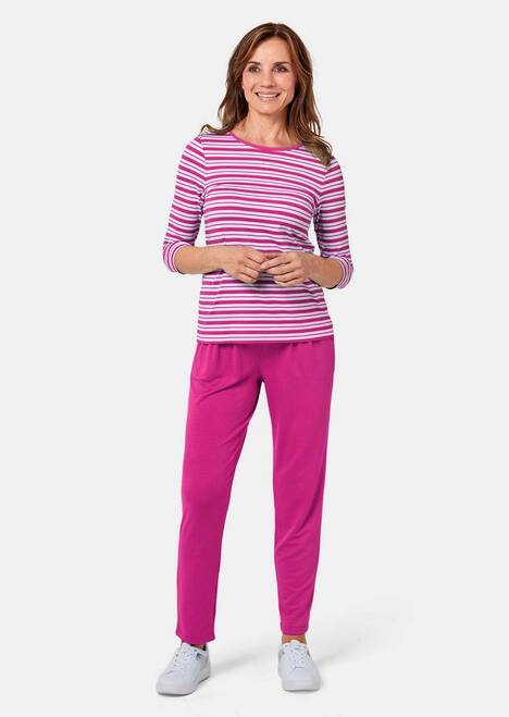 Ringelshirt mit U-Boot-Ausschnitt