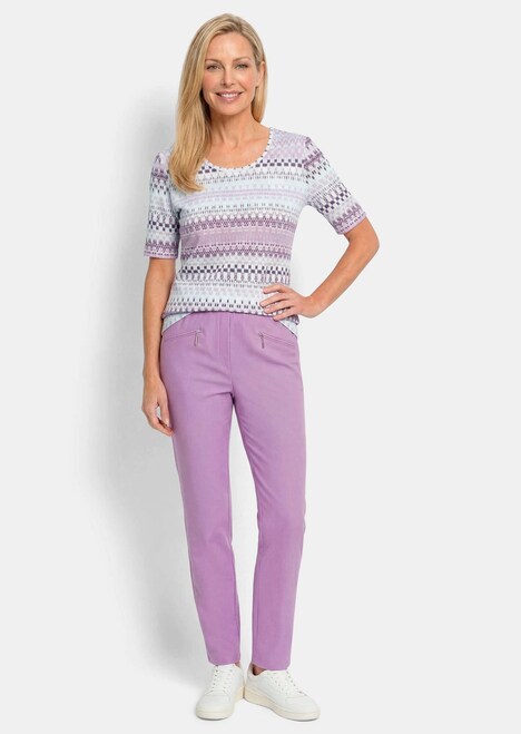 Jersey shirt met geometrische all-over print