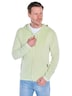 Herren Cardigan mit Kapuze , Hellgruen