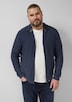 Strukturmix-Strickjacke aus Baumwolle mit Stehkragen