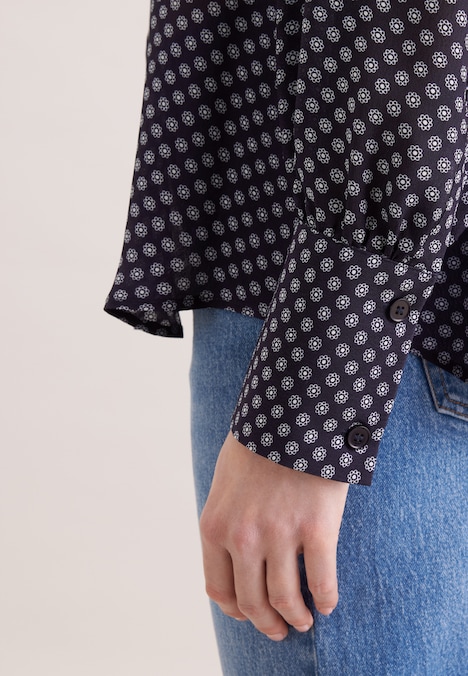 Damen Ausgestellte Bluse - Druck