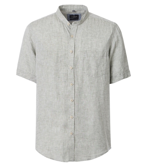 Leinenhemd Kurzarm uni Casual Fit