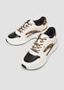 Sneaker in Leder-Optik mit Artwork