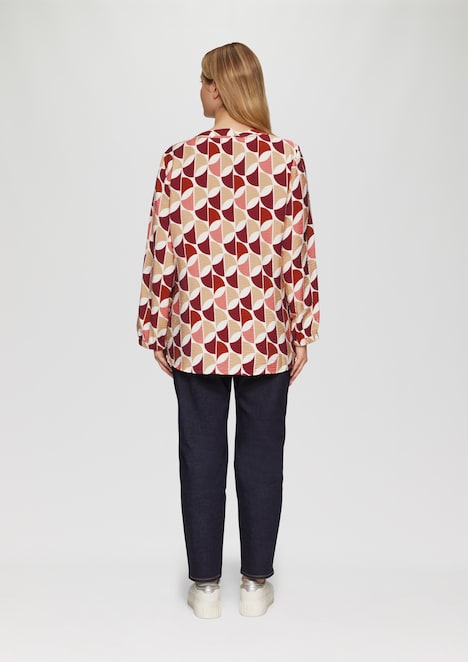 Strukturierte Bluse aus Viskosemix