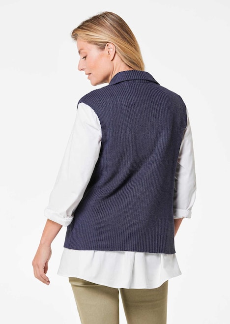 Modischer Pullunder mit Troyerkragen