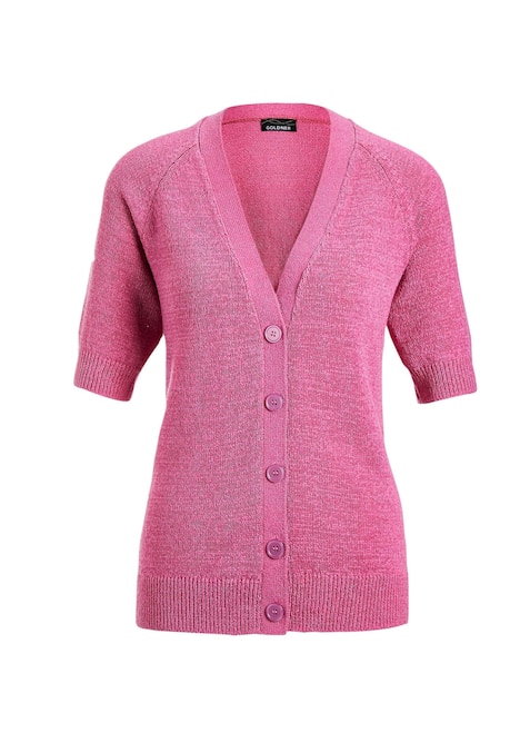 Damen Cardigan in Pink, Halbarm