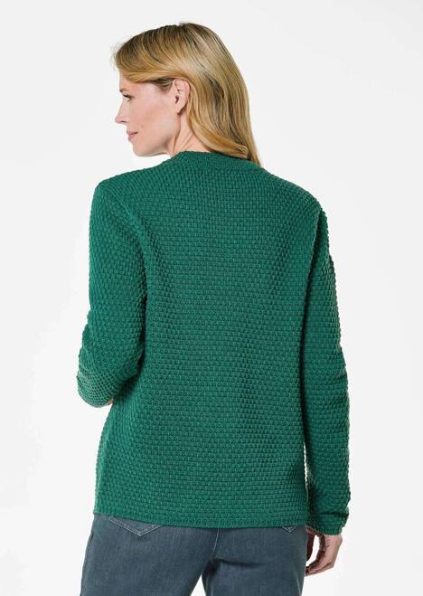 Elegante Wolljacke mit Noppenstruktur