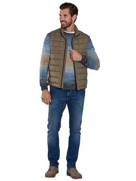 Herren Steppweste regular , Dunkelbraun