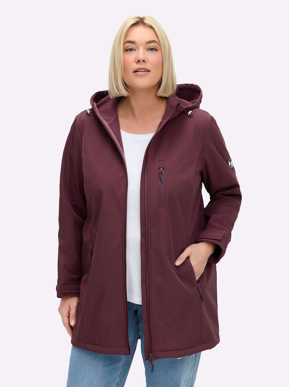 Softshell-Jacke Langarm Mit Kapuze