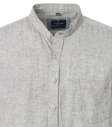Leinenhemd Kurzarm uni Casual Fit