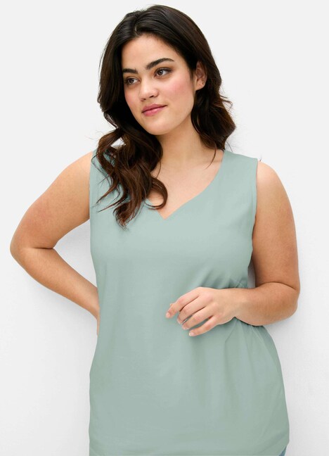 Tanktop Ärmellos Uni Ohne Kragen