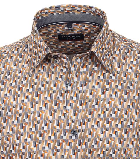 Freizeithemd Kurzarm Print Casual Fit