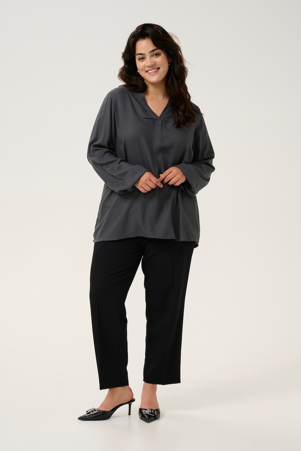 Langarm-Bluse Regular fit