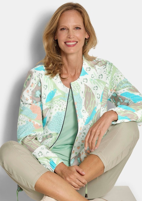 Printjacke mit Ottomanstruktur