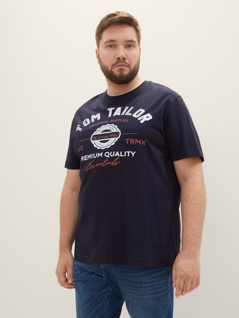 Tom Tailor Men PLUS T-Shirt Plus Size - T-Shirt mit Logo Print