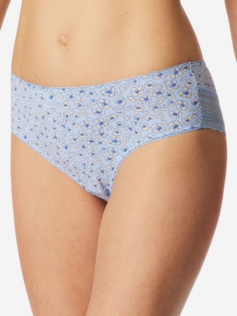 Schiesser Damen Brasilslip Modern 3-Pack hellblau,blau,schwarz