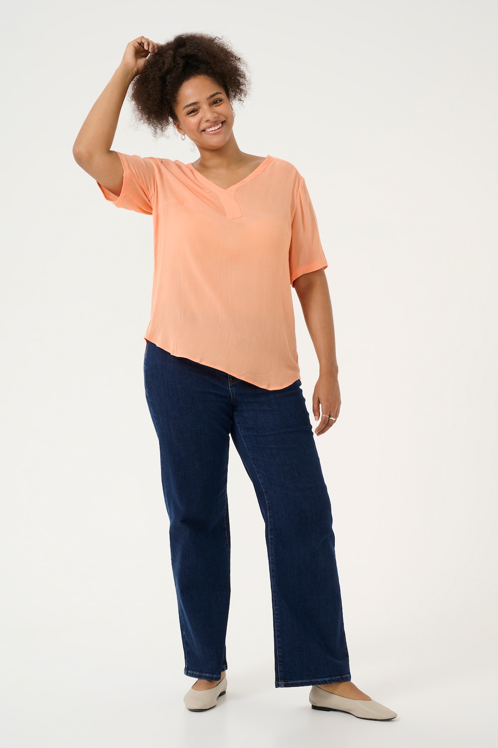 Kurzarm-Bluse Regular fit