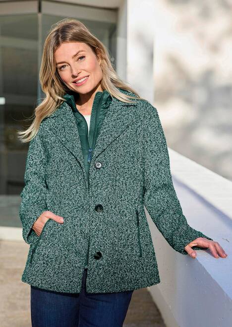 GOLDNER Jas Jack in 2-in-1-look met gewatteerde inzet