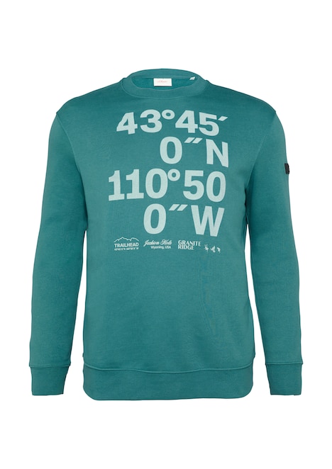 Sweatshirt mit Flock-Print