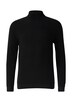Strukturmix-Pullover aus reiner Baumwolle mit Rollkragen