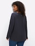 Langarm-Shirt Langarmshirt mit Zierperlen am Ausschnitt Langarm