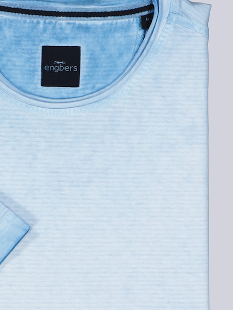 Herren T-Shirt gestreift , Hellblau