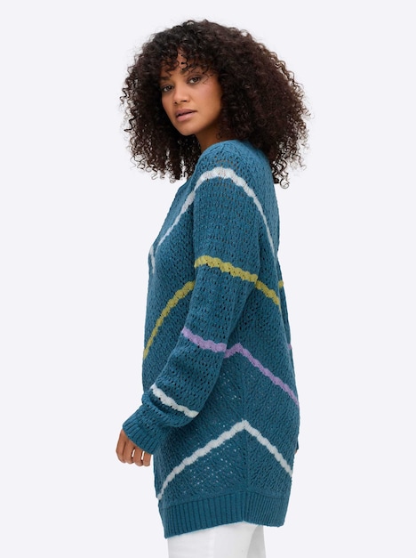 Pullover Langarm Ajour, Zopfmuster Sonstiges Muster Ohne Kragen