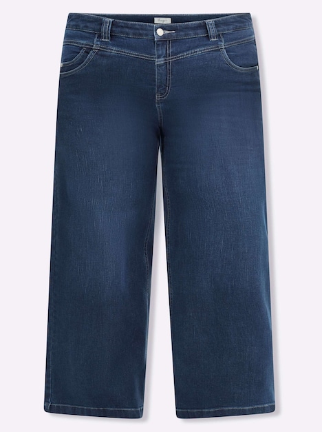 Jeans Jeans mit weitem Bein und High-Waist-Bund Formbund