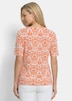 Viskoseshirt mit femininem Ornamentmuster