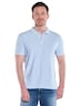 Herren Polo-Shirt meliert , Hellblau