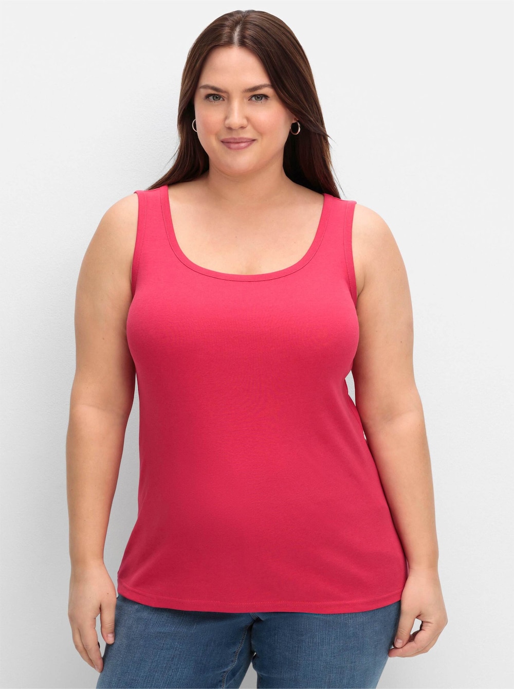 Tanktop Ärmellos Uni Ohne Kragen