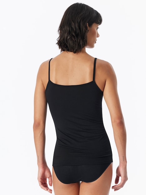 Schiesser Damen Spaghettitop 2-Pack Modal Essentials - schwarz