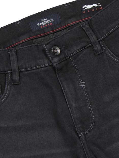 Herren Jeans 5-Pocket Superstretch , Schwarz