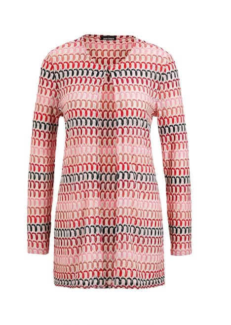 Langarm Spitzenjacke aus Jersey