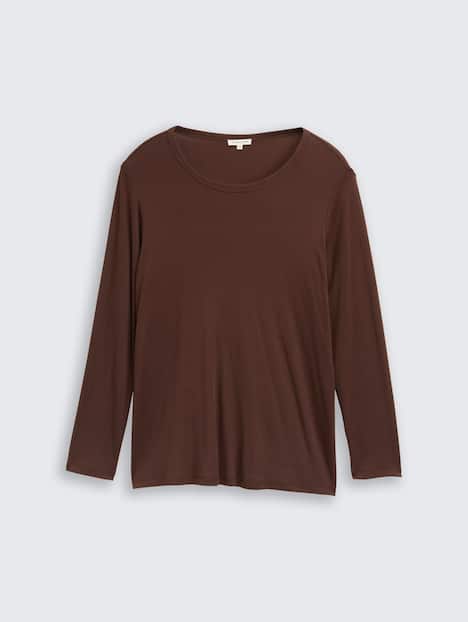 Basic Slim Fit Langarmshirt