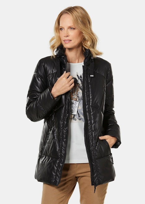 Steppjacke in Lederoptik
