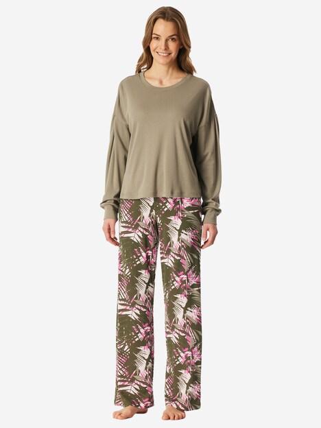 Schiesser Damen Pyjama Modern jade