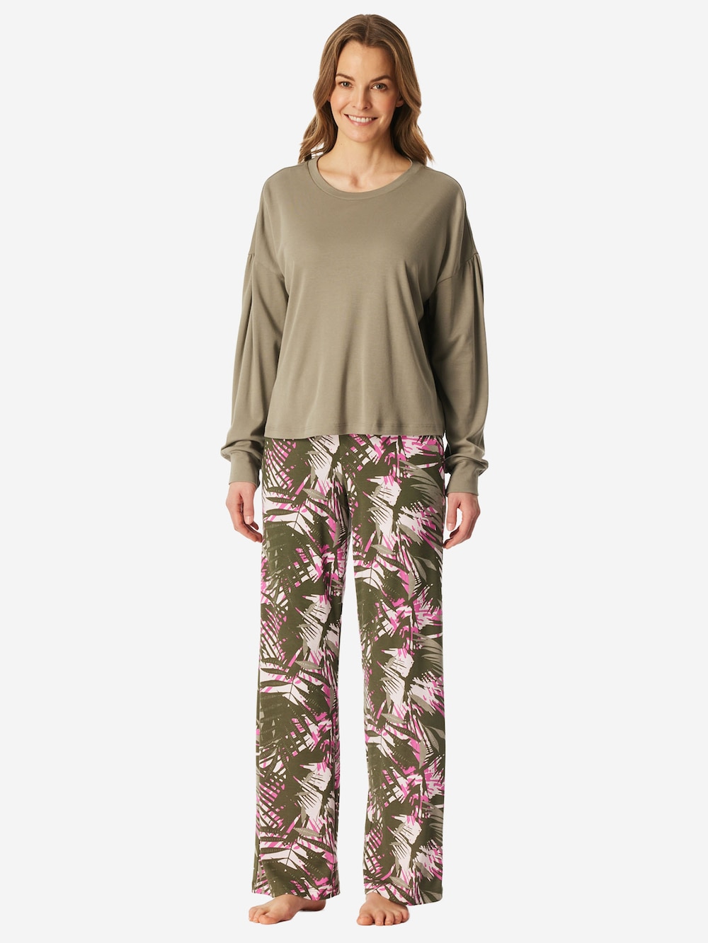Schiesser Damen Pyjama Modern jade