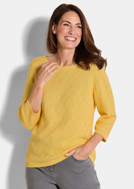 Pullover aus Baumwolle mit 3/4-Ärmeln