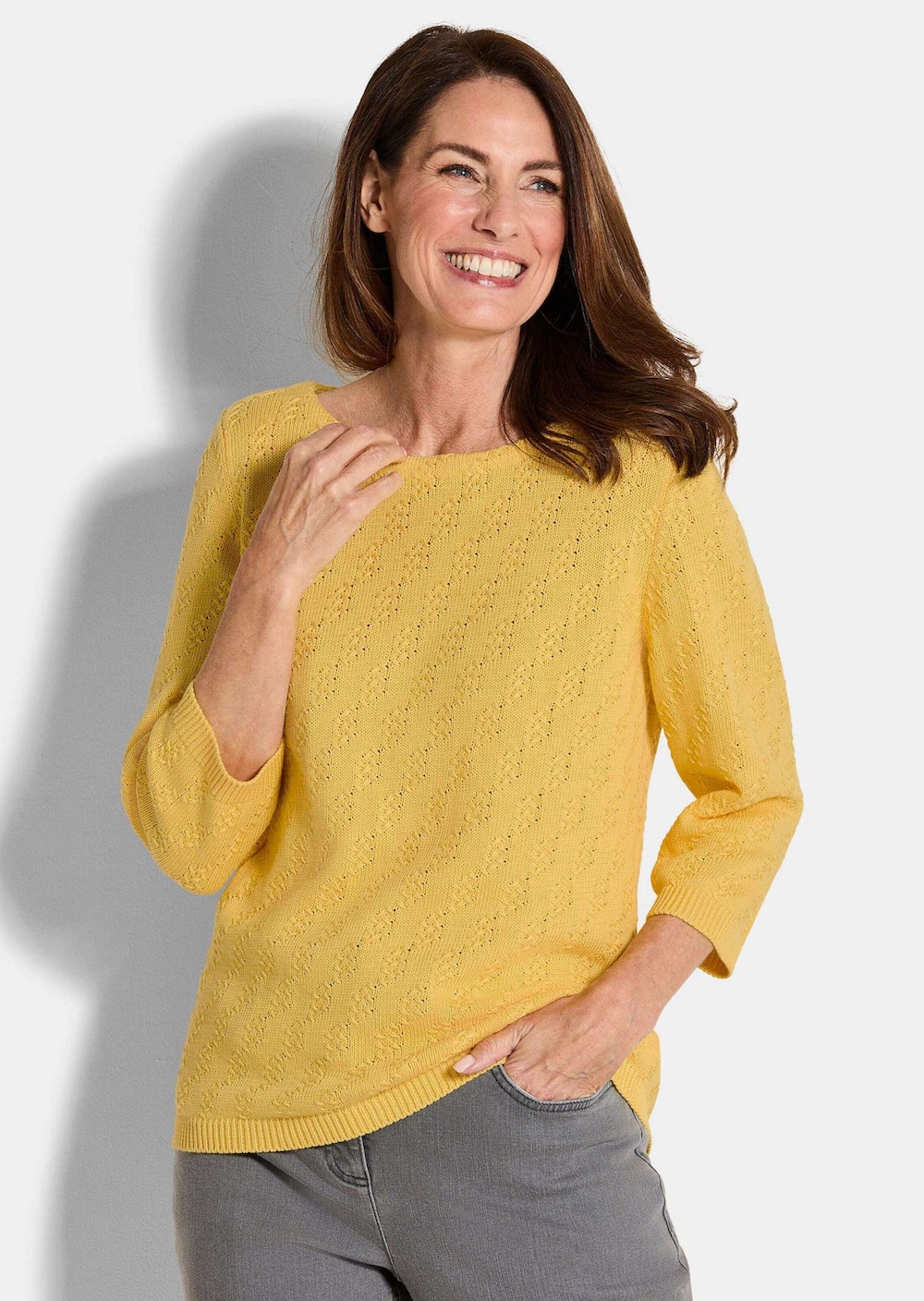 Pullover aus Baumwolle mit 3/4-Ärmeln