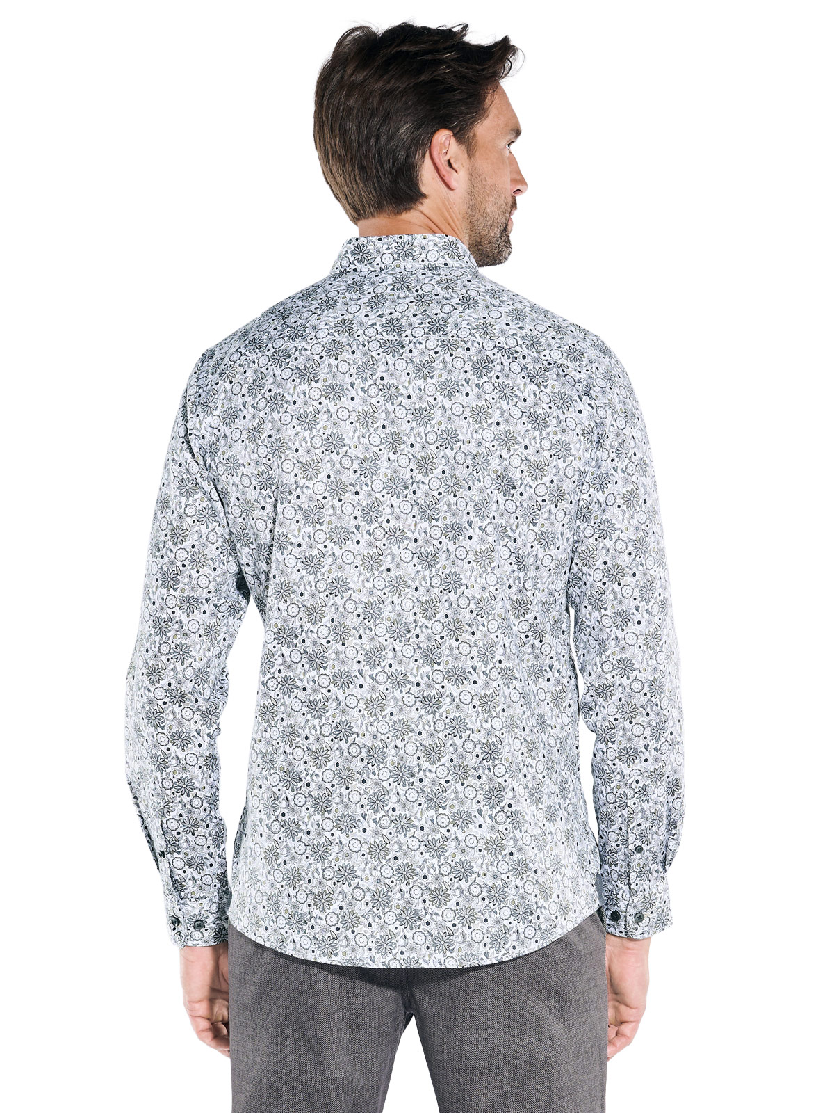 engbers Herren Langarm-Hemd gemustert , Anthrazit