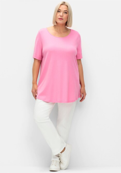 Longshirt Kurzarm Uni