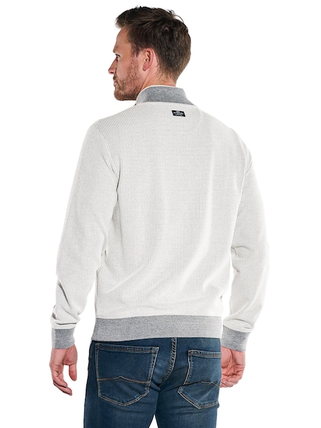 Herren Sweatshirt Stehbund , Hellgrau