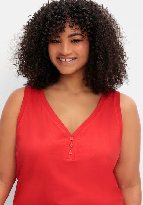 Tanktop Ärmellos Uni Ohne Kragen