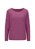 Langarm Melange Jersey-Oberteil